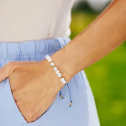 Chalcedon - bransoletka na sznurku na zdrowie, duchowość, uzdrawianie - Refleksja Zdrowia