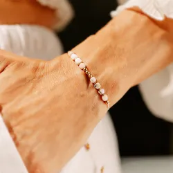 Opal, Hematyt - bransoletka na sznurku na kreatywność, harmonię, miłość - Pocałunek Miłości