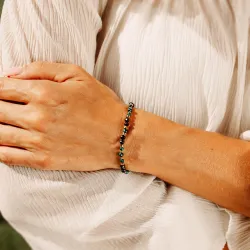 Turmalin, Malachit, Hematyt - bransoletka na ochronę, bogactwo, uzdrowienie - Wewnętrzna Ochrona