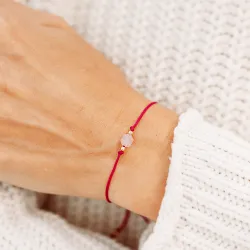 Chalcedon - bransoletka na sznurku na zdrowie, duchowość, uzdrowienie - Refleksja Zdrowia