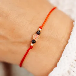 Spinel, Cytryn - bransoletka na sznurku na sukces, szczęście, bogactwo - Symfonia Bogactwa