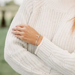 Srebrna bransoletka z Prehnitu na intuicję i ochronę | Taliz