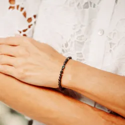 Obsydian, Agat, Hematyt - bransoletka na ochronę, siłę, intuicję - Ona i On