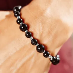 Turmalin, Hematyt - bransoletka na ochronę, bogactwo, uzdrawianie - Wewnętrzna Ochrona