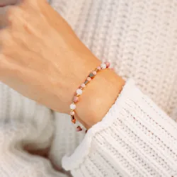 Komplet biżuterii srebro pozłacane bransoletka i naszyjnik - Ezoteryczna Elegancja