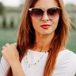 Komplet biżuterii srebro pozłacane bransoletka i naszyjnik - Ezoteryczna Elegancja