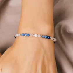 Lapis Lazuli, Kryształ Górski, Akwamaryn - srebrna bransoletka na zdrowie, intuicję, duchowość - Refleksja Zdrowia Lapis Lazuli, Kryształ Górski, Akwamaryn - srebrna bransoletka na zdrowie, intuicję, duchowość - Refleksja Zdrowia