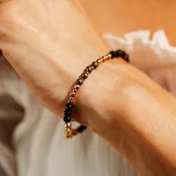 Komplet biżuterii srebro pozłacane bransoletka i naszyjnik - Ochrona - Ezoteryczna Elegancja