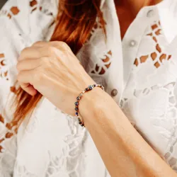 Sodalit, Lapis Lazuli, Turkus - bransoletka na szczęście, duchowość, koncentrację - Woda