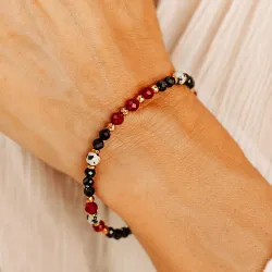 Spinel, Jaspis, Chalcedon - bransoletka na ochronę, bogactwo, koncentrację - Wewnętrzna Ochrona