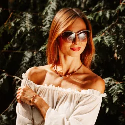 Komplet biżuterii srebro bransoletka i naszyjnik - Energia Sukcesu