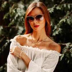 Awenturyn, Cytryn - srebrna pozłacana bransoletka na szczęście, bogactwo, sukces - Oaza Szczęścia