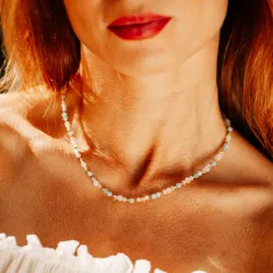 Komplet biżuterii srebro pozłacane bransoletka i naszyjnik - Energia Sukcesu