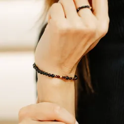 Onyks, Granat, Hematyt - bransoletka na koncentrację, miłość, sukces - Ona i On