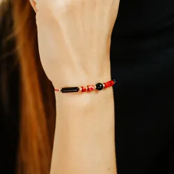 Onyks, Jaspis - bransoletka na sznurku na spokój, harmonię, odwagę - Refleksja Zdrowia