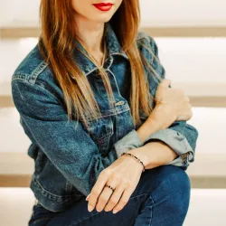 Spinel, Ametyst - srebrna pozłacana bransoletka na koncentrację, miłość, sukces - Leonidy