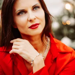 Perła, Kamień Księżycowy, Hematyt - srebro pozłacane naszyjnik na harmonię, uzdrawianie, spokój - Perłowy Sen