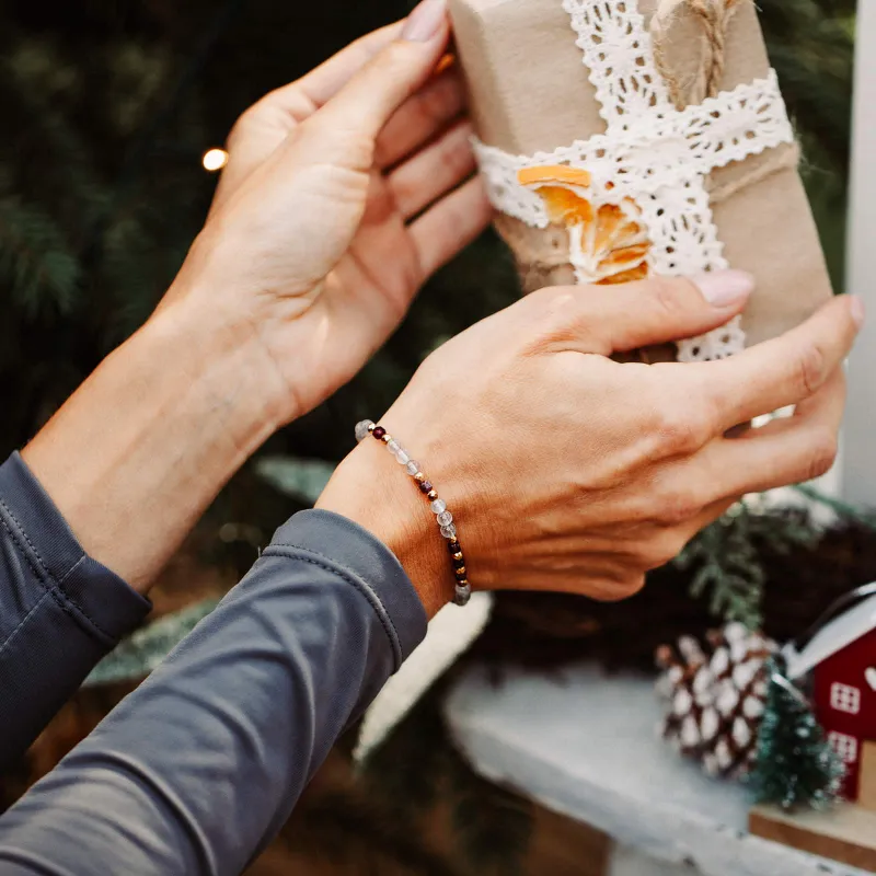 Turmalin, Hematyt - bransoletka na ochronę, bogactwo, uzdrawianie - Leonidy