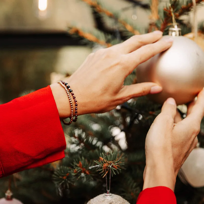 Granat, turmalin, Hematyt - bransoletka na zdrowie, miłość, kreatywność - Stella