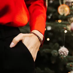 Granat, turmalin, Hematyt - bransoletka na zdrowie, miłość, kreatywność - Stella