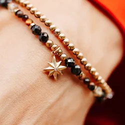 Tygrysie Oko, Cytryn, Turmalin - bransoletka na ochronę, bogactwo, uzdrowienie - Stella