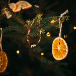 Cytryn, Granat, Hematyt - srebro pozłacane bransoletka na sukces, szczęście, bogactwo - Stella