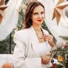 Komplet biżuterii srebro pozłacane bransoletka i naszyjnik - Miłość - Stella