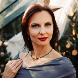 Szafir, Turmalin, Hematyt - naszyjnik na zdrowie, miłość, intuicję - Stella