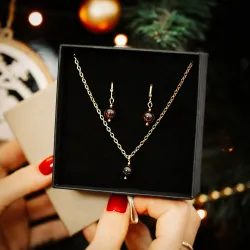 Granat - kolczyki na zdrowie, miłość, kreatywność - Stella