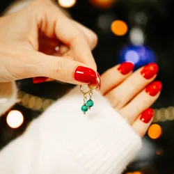 Malachit - kolczyki na odwagę, siłę, spokój - Stella