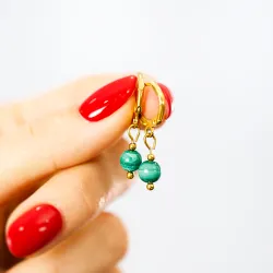 Malachit - kolczyki na odwagę, siłę, spokój - Stella