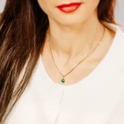 Malachit - naszyjnik na odwagę, siłę, spokój - Stella