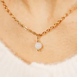 Komplet biżuterii stal chirurgiczna naszyjnik i kolczyki - Stella