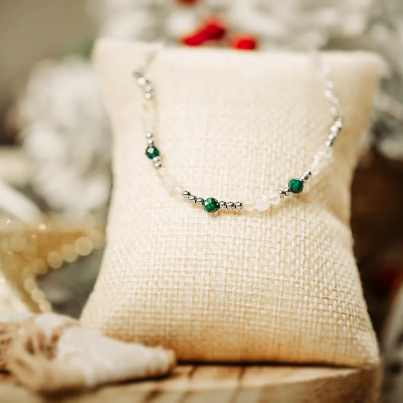 Malachit, Cytryn, Hematyt - naszyjnik na odwagę, siłę, spokój - Stella