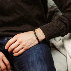 Turmalin, Malachit, Hematyt - bransoletka na odwagę, siłę, spokój - Ona i On