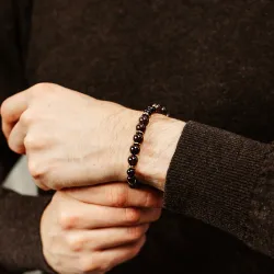 Turmalin, Granat, Hematyt - bransoletka na zdrowie, miłość, kreatywność - Ona i On