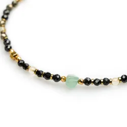 Piryt, Awenturyn, Cytryn - srebro pozłacane naszyjnik na bogactwo, siłę, kreatywność - Lumina