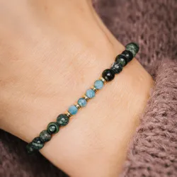 Jaspis, Apatyt, Hematyt - bransoletka na zdrowie, odwagę, spokój - Ona i On