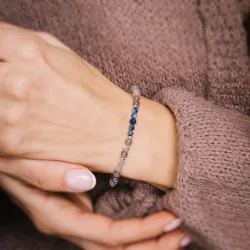 Labradoryt, Lapis Lazuli,Hematyt - bransoletka na odwagę, duchowość, kreatywność - Ona i On