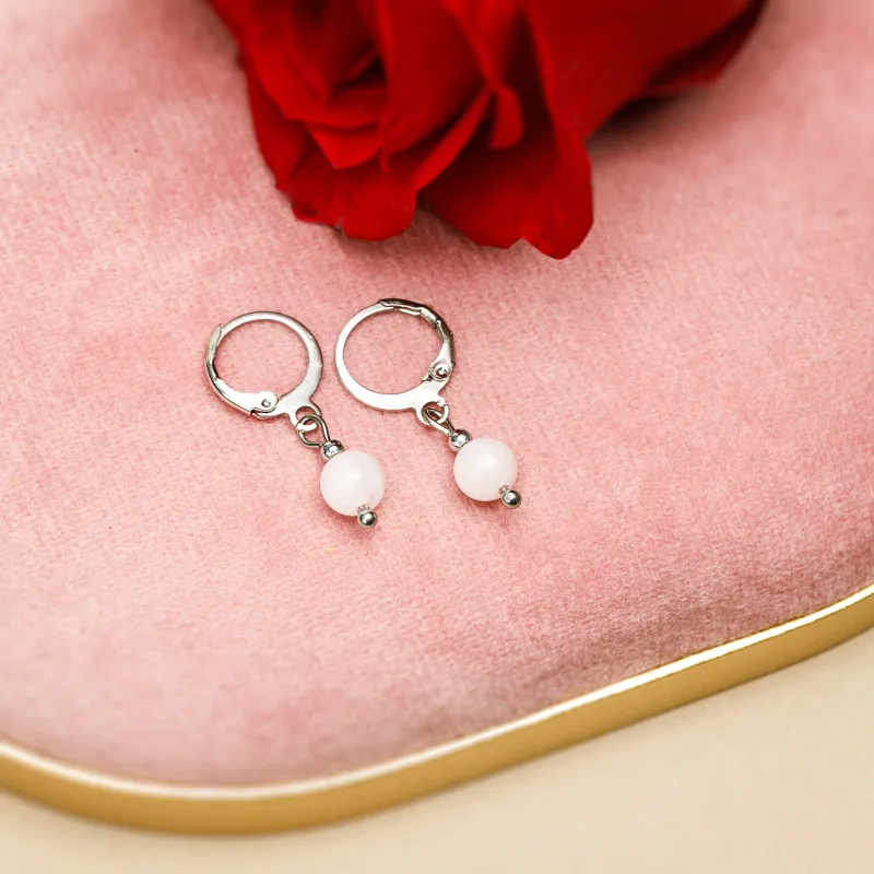 Kwarc Różowy - kolczyki na miłość, harmonię, szczęście - Stella