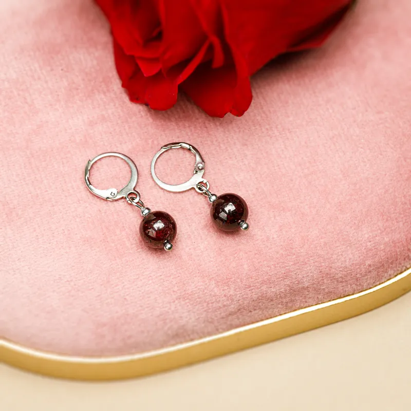 Granat - kolczyki na zdrowie, miłość, kreatywność - Stella