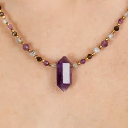 Komplet biżuterii srebro pozłacane bransoletka i naszyjnik - Ezoteryczna Elegancja