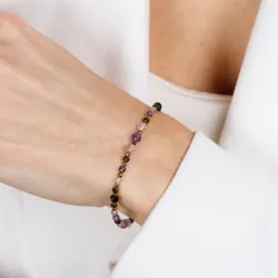 Komplet biżuterii srebro pozłacane bransoletka i naszyjnik - Ezoteryczna Elegancja