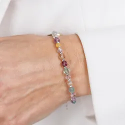 Fluoryt - srebrna bransoletka na kreatywność, koncentrację, intuicję - Oaza Szczęścia