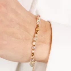 Komplet biżuterii srebro pozłacane bransoletka i naszyjnik - Ezoteryczna Elegancja