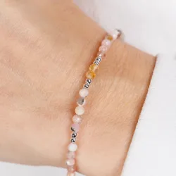 Komplet biżuterii srebro bransoletka i naszyjnik - Pocałunek Miłości