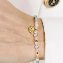 Komplet biżuterii srebro pozłacane bransoletka i naszyjnik - Natura