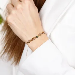 Kwarc Dymny, Turkus, Hematyt - bransoletka na sznurku na siłę, uzdrowienie, kreatywność - Duchowe Przebudzenie