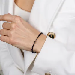 Komplet biżuterii srebro pozłacane bransoletka i naszyjnik - Magiczna Noc