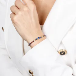 Lapis Lazuli, Akwamaryn, Ametyts - bransoletka na sznurku na zdrowie, intuicję, duchowość - Duchowe Przebudzenie